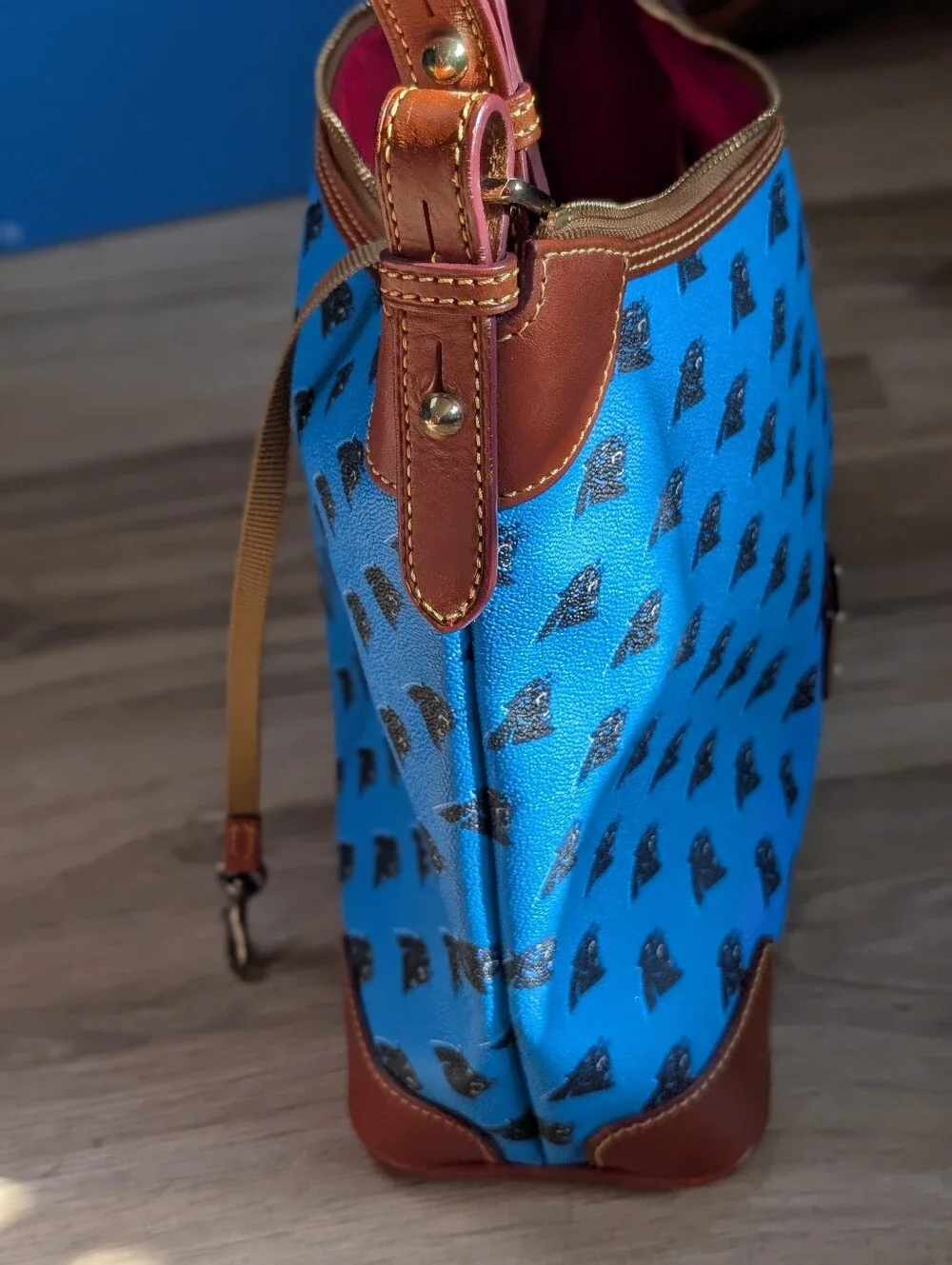 Dooney & Bourke Carolina Panthers Hobo Red Liner Purse Shoulder bag